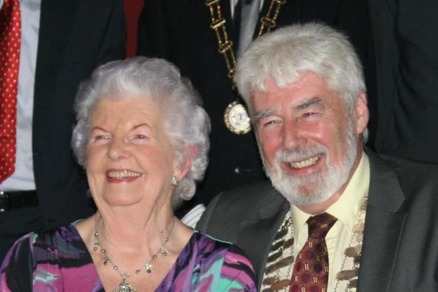 20th Anniversary - Celine with Town Mayor Johnny Wall - 07/01/13